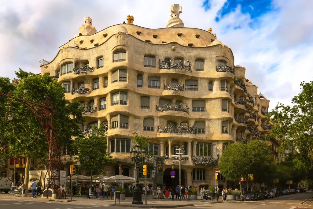 Casa Milà (La Pedrera) in Barcelona with its iconic wavy stone façade